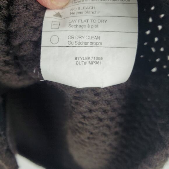 Vince Crochet Cable Knit Wool Sweater XS Chocolate Brown Top Minimalist Neutral - Picture 6 of 9